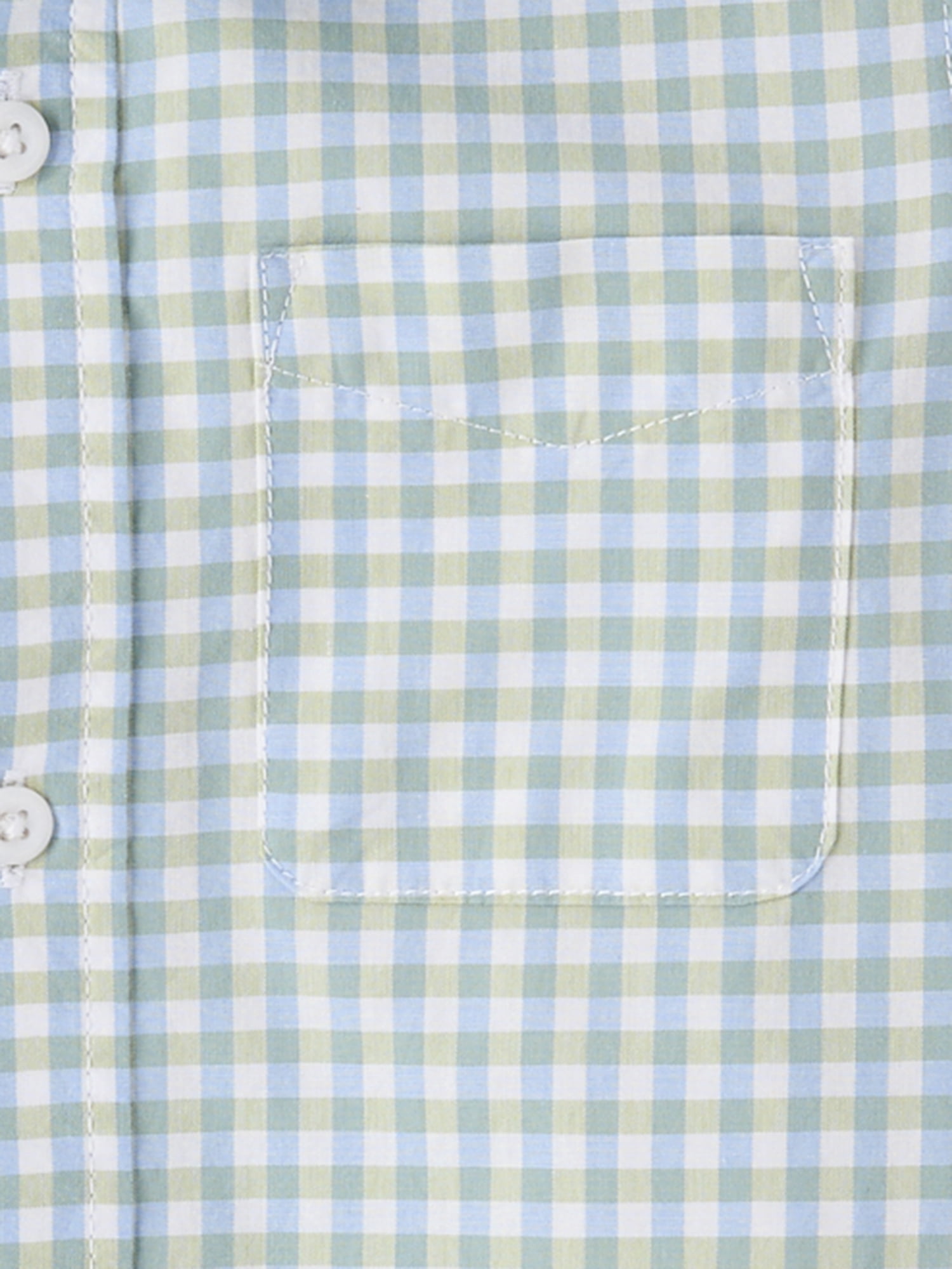 The Children's Place Boys Short Sleeve Gingham Poplin Button Up Shirt, Sizes XS-XXL