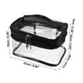 thumbnail image 2 of Unique Bargains 1 Pcs Double Layer Makeup Bag Cosmetic Travel Bag Case Make Up Bag Clear Bags Black, 2 of 6