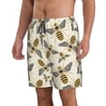 thumbnail image 2 of Goofa Flying Bees1 Printed Mens Swim Trunks Summer Quick Dry Short Beach Swimwear Bathing Suits-Large, 2 of 9