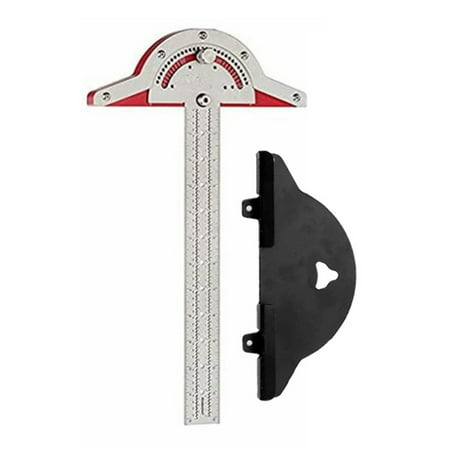 

T-Type Woodworkers Edge Ruler Protractor Woodworking Ruler Angle Measure Marking Carpentry Layout Carpenter Tools-10Inch