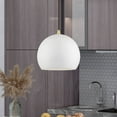 thumbnail image 2 of 41181-69 Livex Lighting Piedmont - 1 Light Globe Pendant In Industrial Style-15 Inches Tall and 10 Inches Wide-Shiny White/Polished Brass Finish, 2 of 10