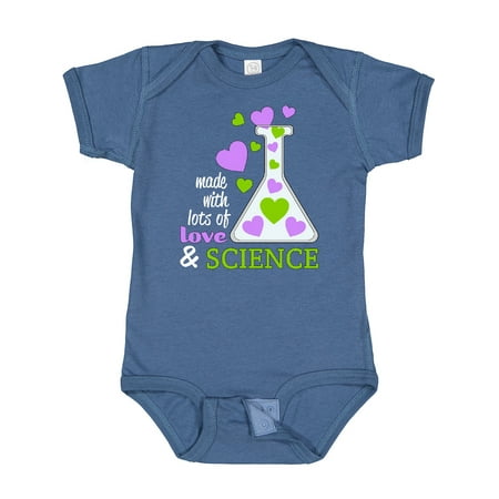 

Inktastic Made with Lots of Love and Science Heart Bubbles in a Beaker Gift Baby Boy or Baby Girl Bodysuit