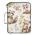 thumbnail image 2 of Haosy Accordion File Organizer Zipper Binder 500 Sheet 6-Tab Expanding File Folder Multi-Pocket 1.2 Inch 3 Ring Cartoon Raccoon Fox, 2 of 7