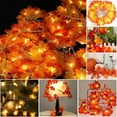 thumbnail image 5 of Morttic Thanksgiving Fall Maple Leaf Garland Lights, 10ft 20 LED Maple Leaves Fairy Lights Battery Operated Waterproof String Lights for Indoor Outdoor Festival Party Fall Decor, 5 of 7