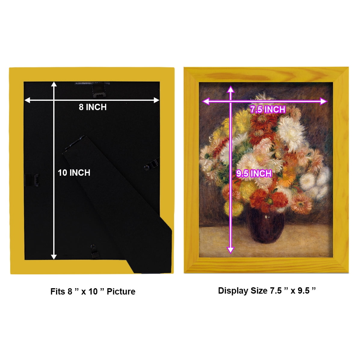 Bouquet of Chrysanthemums -Framed Print w/glass-Sunflower Yellow