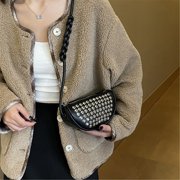 Aellinatey Elegant Studded Underarm Bags for Women Shoulder Bag Travel Satchel Purse