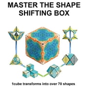 Shashibo Explorer Series Puzzle Cube Gift, Award-Winning Magnetic Fidget Toy, Ages 2+, Box of 4