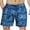 Wave Blue, variant on Charmo Men's High Waisted Swim Trunks Drawstring Board Shorts Quick Dry Bathing Suits Summer Beach Shorts with Pockets