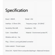 KBEAR Customized Balanced Armature KS2 1DD+1BA In-ear Earphones High-purity OFC cable Detachable cable design for worry-free upgrade Sports Game Music Headphone Headset iem