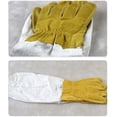thumbnail image 2 of Guantes de apicultura, guantes de protección de piel de cabra manga larga duradero perfecto para el principiante apicultor amarillo, 2 of 7