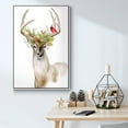 thumbnail image 5 of Holiday Deer I - Framed Gallery Wrapped Holiday Canvas - 25 x 37 - White Frame, 5 of 8