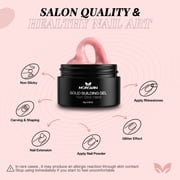 Morovan Solid Builder Nail Gel:5 Color Hard Gel DIY for Nail Non-Stick Solid Nail Gel for Sculpting Solid Building Gel at Home