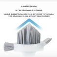 thumbnail image 6 of 4 In 1 Tub Tile Brush, V-Shaped Floor Seam Cleaning Brush, Corner Crevice Brush Tool, Multi-Surface All-In-One Scraper & Brush For Bathroom Toilet Cleaning, Efficiently Cleans Tub, 6 of 7
