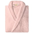 thumbnail image 6 of Superior Terry Cotton Adult Unisex Soft Lightweight Bathrobe, Large, Pink, 6 of 8