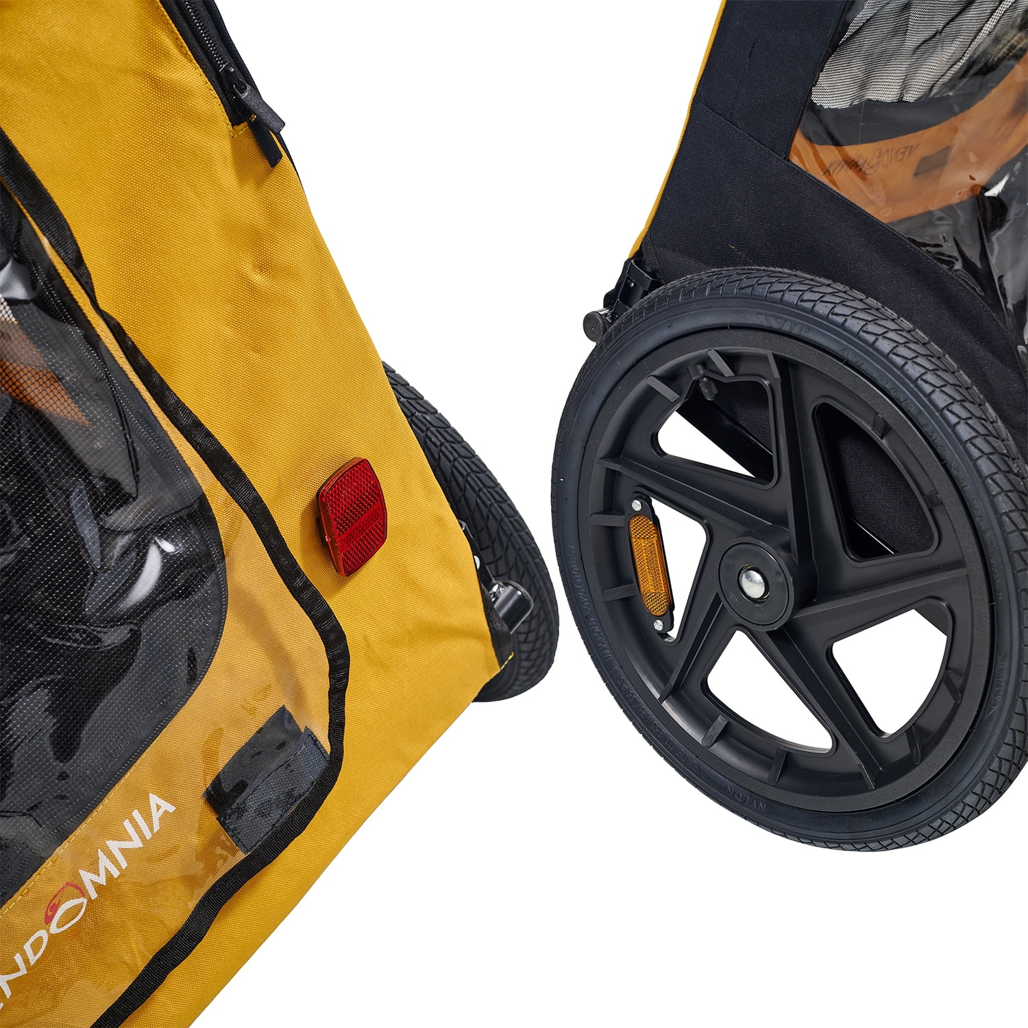 Pefilos 16" Dog Bike Trailer, Pet Stroller Bicycle Carrier w/Hitch, Suspension, Visibility Flag, Air Wheel Pet Bike Trailer for Dogs 66lb Weight Capacity, Yellow Pefilos 16" Dog Bike Trailer, Pet Stroller Bicycle Carrier w/Hitch, Suspension, Visibility Flag, Air Wheel Pet Bike Trailer for Dogs 66lb Weight Capacity, Yellow
