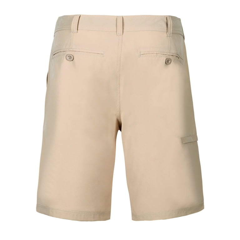 Xmgelp Men s Flat Front Golf Short with Hidden Expandable Waist