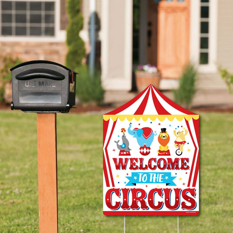 Big Dot of Happiness Carnival - Step Right Up Circus - Party Decorations - Carnival  Themed Party Welcome Yard Sign 