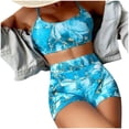 thumbnail image 2 of Trajes de baño para mujer, Trajes de baño para mujer Moda Mujer Estampado Casual Lazo Abertura Bikinis de Cintura Alta Conjuntos de Trajes de Baño para Mujer Traje de Baño, 2 of 8
