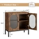 thumbnail image 3 of Historyli Gabinete de almacenamiento de ratán de 31,5 pulgadas,aparador con dos estantes,aparador de cocina con acento,mesa consola estilo bohemio para sala de estar,comedor y entrada,color retro, 3 of 7