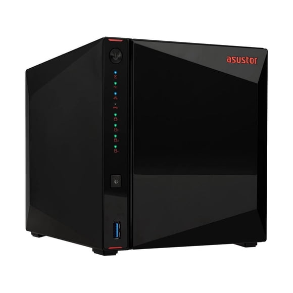 Asustor Nimbustor 4 Gen2 AS5404T 4 Baies NAS, Processeur Quadricœur 2,0 GHz, Doubles Ports 2,5 Go, 4 Go DDR4, Quatre Emplacements SSD M.2 (Sans Disque)