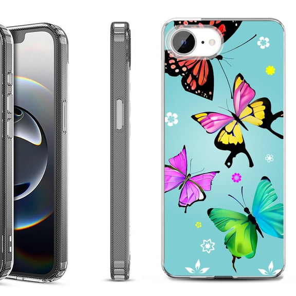 Shockproof Protective Phone Case for iPhone 16e, by OneToughShield - Butterfly