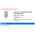 thumbnail image 2 of Fuel Screen - Compatible with 1996 - 2005 Toyota RAV4 1997 1998 1999 2000 2001 2002 2003 2004, 2 of 2
