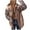 Coffee, variant on Coat for Women Worn Out LooseLong Sleeve Hooded Casual Outwear Jackets