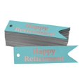 thumbnail image 1 of Inkdotpot Rose Gold Foil Paper Hang Tags Happy Retirement Favor Tags 100 Pieces, 1 of 6