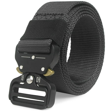 CoreLife Tactical Belt Mens Adjustable Heavy Duty Nylon Military Belt with Riggers Quick Release Metal
