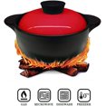 thumbnail image 3 of Heat Resistant Fine Porcelain Casserole/Clay Pot/Earthenware Pot (1600ml Red), 3 of 8