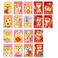 thumbnail image 1 of Coofit 2022 Enveloppe Rouge Chinoise de Poche Dessin Animé 18 Pcs Tigre Rouge Enveloppe Argent Porte-Bonheur, 1 of 10