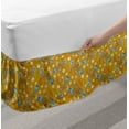 thumbnail image 2 of Floral Bed Skirt, Retro Design View of Daisies and Poppy Flowers, Elastic Bedskirt Dust Ruffle Wrap Around for Bedding Decor, 4 Sizes, Dark Yellow Purpleblue, by Ambesonne, 2 of 2