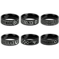 thumbnail image 4 of Starforged Warhammer 40K Orks & Fenrisian wolves Leagues of Votann Steel Men's Ring, 4 of 4