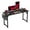55IN BLACK, variant on Computer Desk Writing Study Office Gaming Table Modern Simple Style Compact with Side Bag Headphone Hook Easy Assembly,31IN RUST