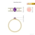 thumbnail image 4 of ANGARA Natural Oval Amethyst Parallel Split Shank Ring with Accents in 14K Yellow Gold for Women (Size-6x4mm) | February Birthstone, Anniversary, Jewelry Gift for Women | Natural Amethyst Ring, 4 of 9