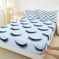thumbnail image 3 of Castle Fairy Elegant Eyelash Girl Full Size Sheets 4-Piece,Bling Makeup Breathable Bed Sheets,Dreamy Princess Lightweight Sheet Sets,Microfiber Bedroom Decor, 3 of 7