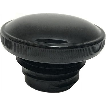 Knurled Screw-in Ratcheting Gloss Black Vented Gas Cap Motorcycle Tank Sportster Bobber Harley Davidson Dyna Chopper Fuel Caps 61272-92A Drag Specialties 0703-0817 390281 V Twin 38-0325 Softail Knurl