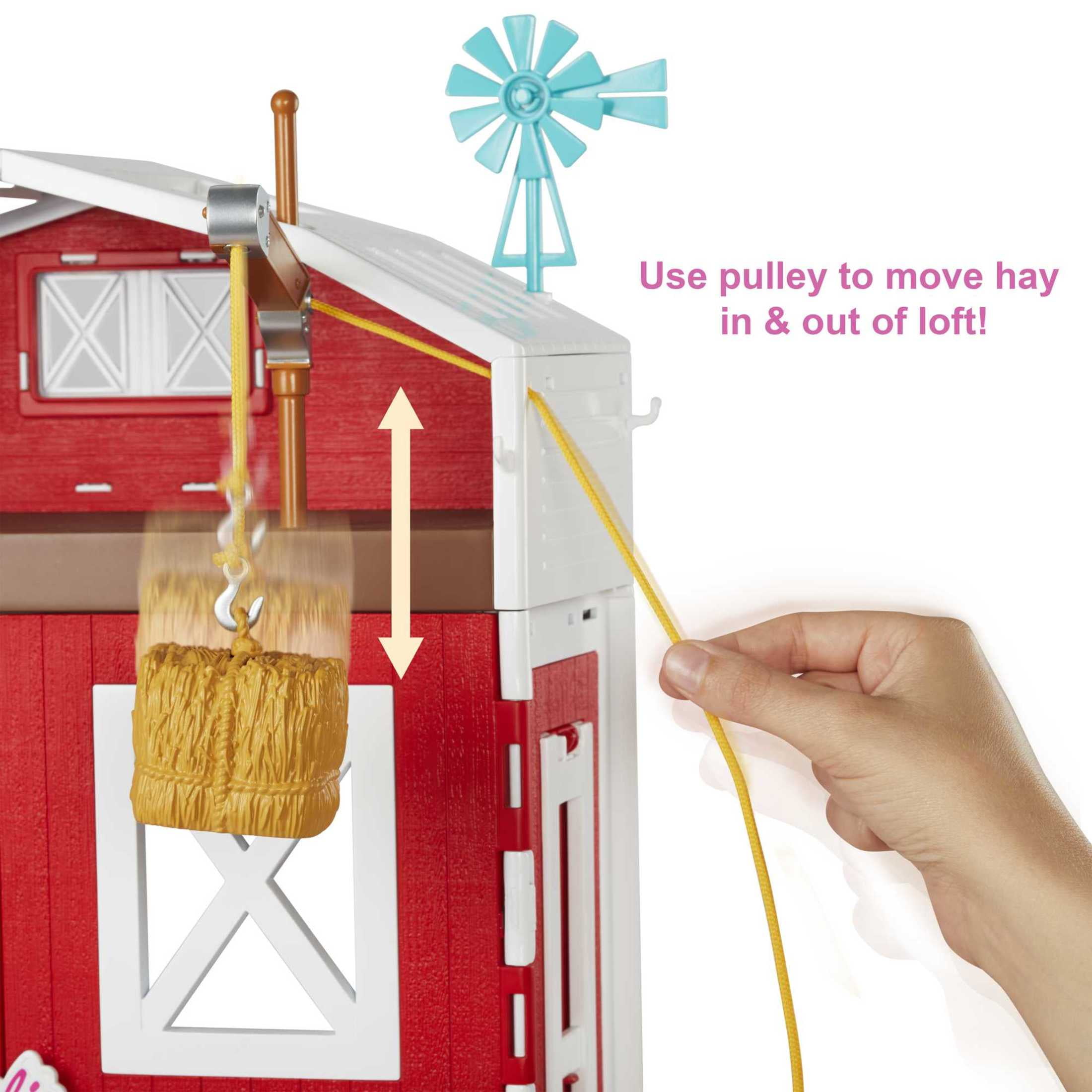 Barbie Sweet Orchard Farm Playset with Barn, Horse, 10 Farm Animals & 15 Accessories, Moving Pieces