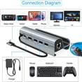 thumbnail image 2 of Steam Deck Dock,【Aluminum Alloy】 6-in-1 Docking Station with  2.0 Upgraded 4K@60Hz, Gigabit Ethernet, 3 USB 3.0 Port and USB-C PD Port, Steam Deck Accessories for Valve Stream Deck, 2 of 8
