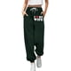 thumbnail image 1 of Pantalones de chándal anchos y rectos con forro polar para mujer - Pantalones de yoga de cintura alta con bolsillos para hacer ejercicio/uso informal (S-XXL), 1 of 4