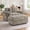 Brown, variant on YWEN Oversized Chaise Lounge Chair Indoor with Ottoman&Adjustable Backrest,Chenille Tufted Recliner Comfy Loveseat Sofa Chair with USB&Phone Holder,Convertible Sleeper Couch Bed for Living Room