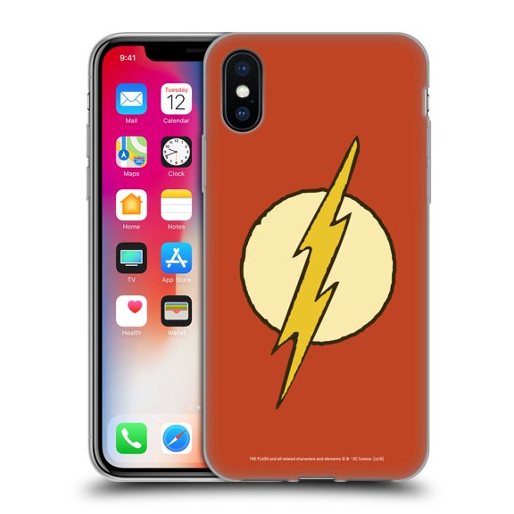 Head Case Designs Officially Licensed The Flash DC Comics Vintage Logo Soft Gel Case Compatible with Apple iPhone X / iPhone XS