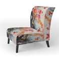 thumbnail image 3 of Designart "Botanical Pastel Leaves Design" Upholstered Traditional Accent Chair and Floral & Botanical Arm Chair - Multiple Color & Pattern, 3 of 7