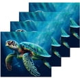 thumbnail image 2 of 6 Pack Green Sea Turtle Pure Cotton Washcloths 12 x 12 Inch Reusable Absorbent Soft Cotton Face Towels Fingertip Towels Set for Gym Towels,Hotel and Spa Wash cloth, 2 of 7
