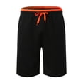 thumbnail image 2 of Aayomet Mens Running Shorts Tethered Color Matching Five Point Sports Beach Shorts (Dark Blue, S), 2 of 5