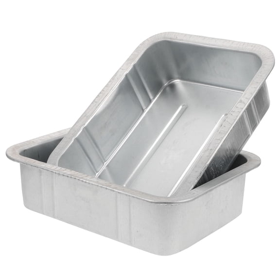 LOLIPPYY Set of 2 Steel Oil Drain Pans with Leakproof Design for Everyday Automotive Maintenance