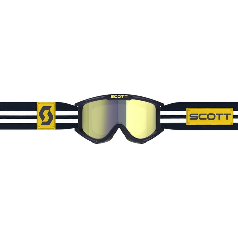 Scott 89XI Era MX Offroad Goggles Blue White w Yellow Chrome Lens