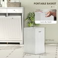thumbnail image 4 of HOMCOM Tilt Out Laundry Hamper, Laundry Hamper Cabinet with 2 Baskets, Laundry Cabinet Bathroom Storage Cabinet with 2 Drawers, White, 4 of 8