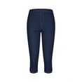 thumbnail image 5 of NinXxx Women's Solid Flare Cropped Pants Relaxed Summer Holiday Dark Blue L, 5 of 8