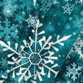 thumbnail image 6 of Christmas Snowflake Shower Curtain Set for Bathroom, Winter Teal Decorative Curtains, 36X72IN, 6 of 6